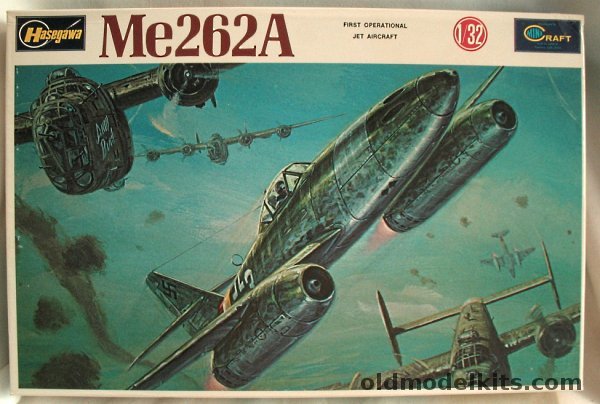 Hasegawa 1/32 Messerschmitt Me-262 A-1a / Me-262A-1b/ Me-262A-2a - Commando Nowotny / KG54 / JG54 / KG51 / III/JG7 / KG51, JS-079-600 plastic model kit